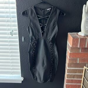 NEVER WORN • Black Bodycon FN Dress